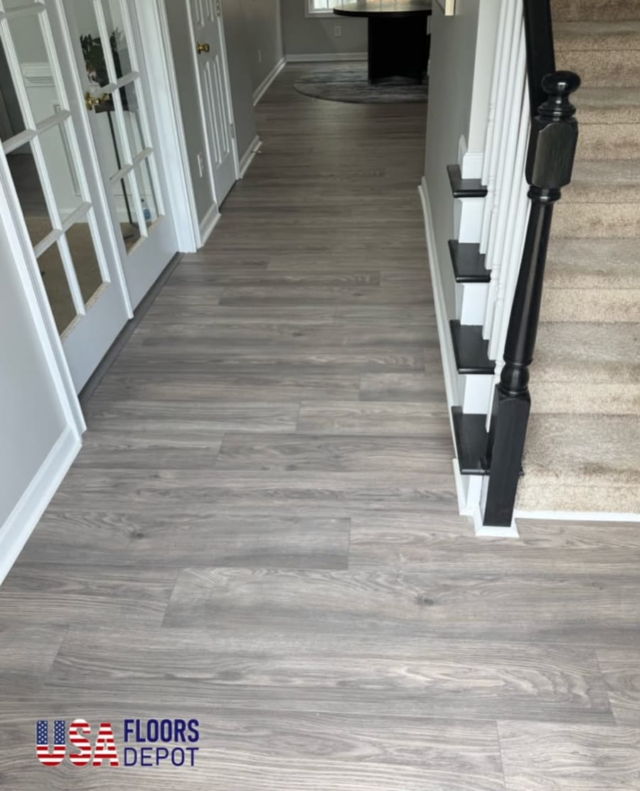 A room with a floor installed by USA Floors Depot LLC