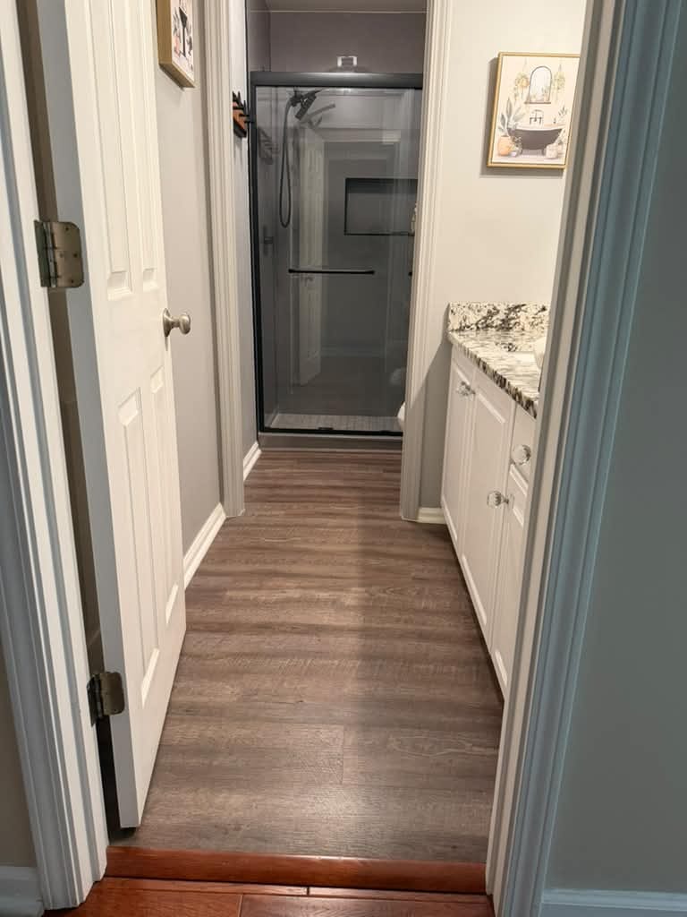 A room with a floor installed by USA Floors Depot LLC
